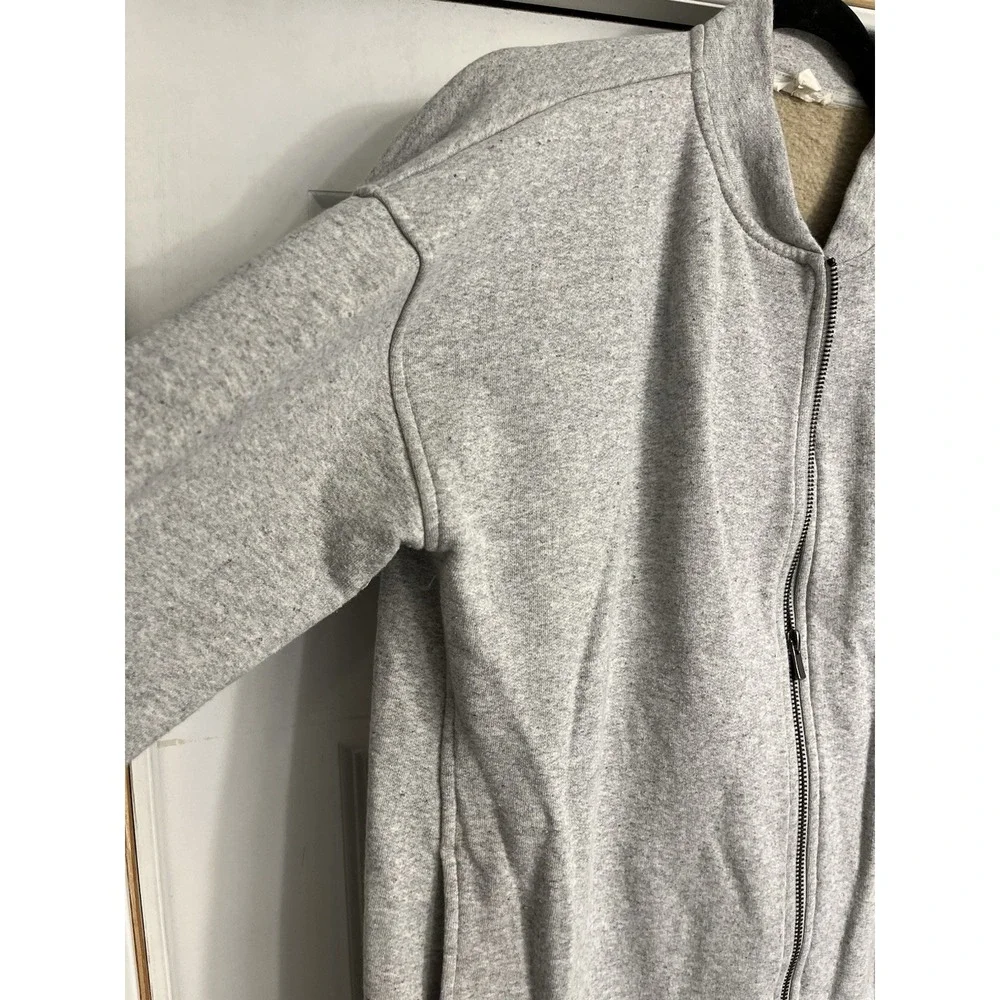 Eileen Fisher The Fisher Project Full Zip‎ Sweatshirt Bomber Jacket Gray Sz Sm